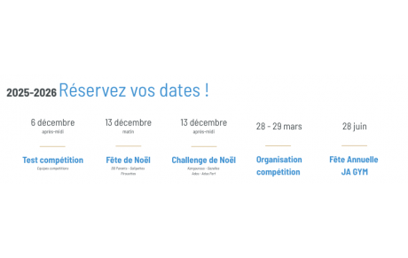 Réservez vos dates